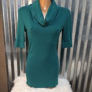 Express Green Sexy Basic Cowl -Neck Tunic